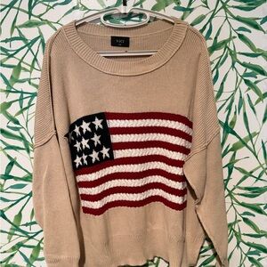 Vici Tan American Flag Sweater